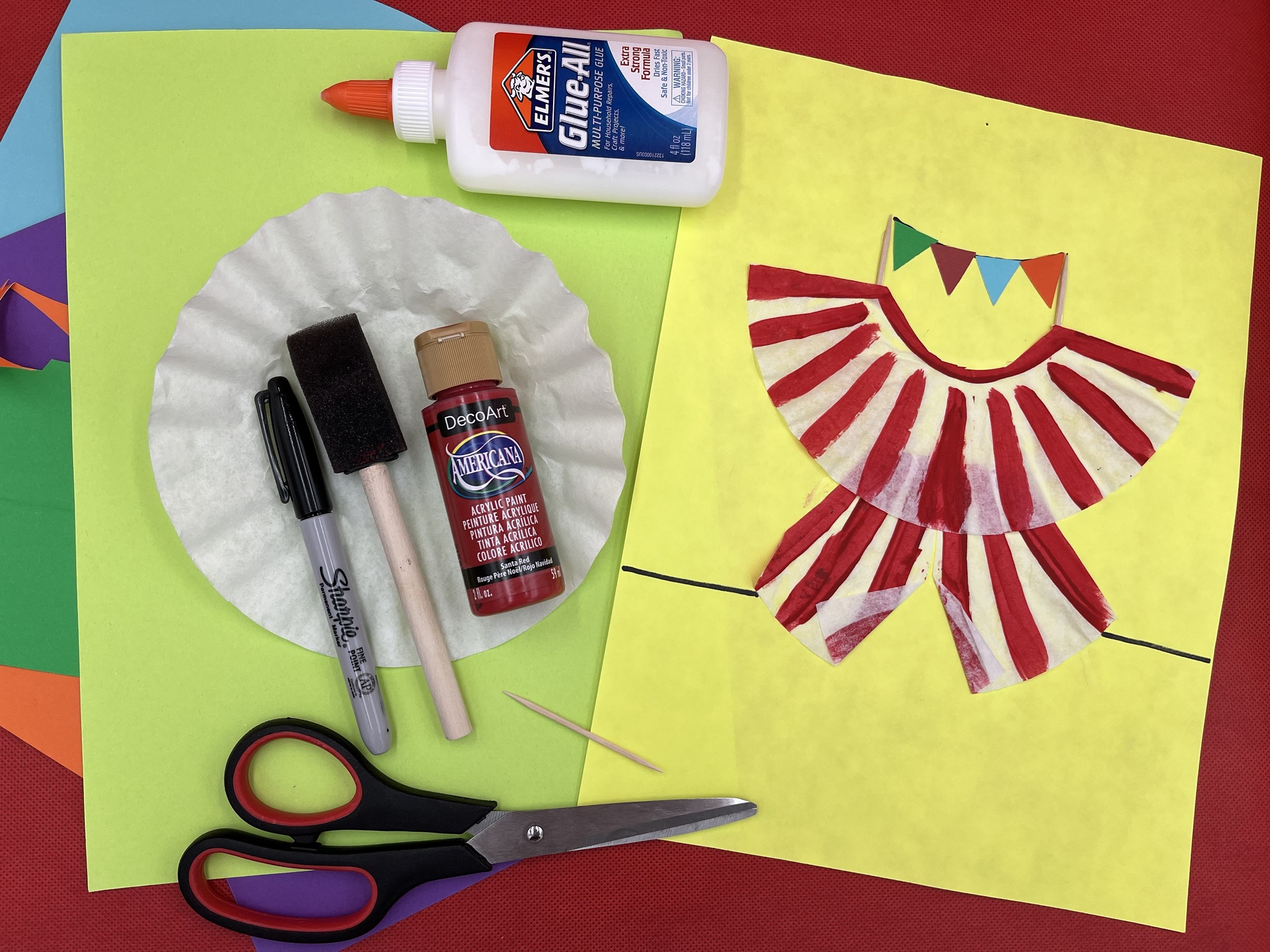 Coffee Filter Fair Tent and Fair Balloon Pop Game for Vocalic AIR Articulation and Phonics Practice